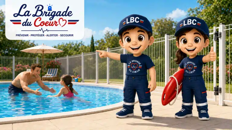 Prévenir les noyades chez les enfants grâce à la surveillance d’un adulte près d’une piscine