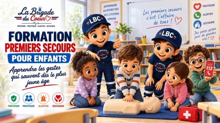 Formation premiers secours pour enfants avec La Brigade du Cœur